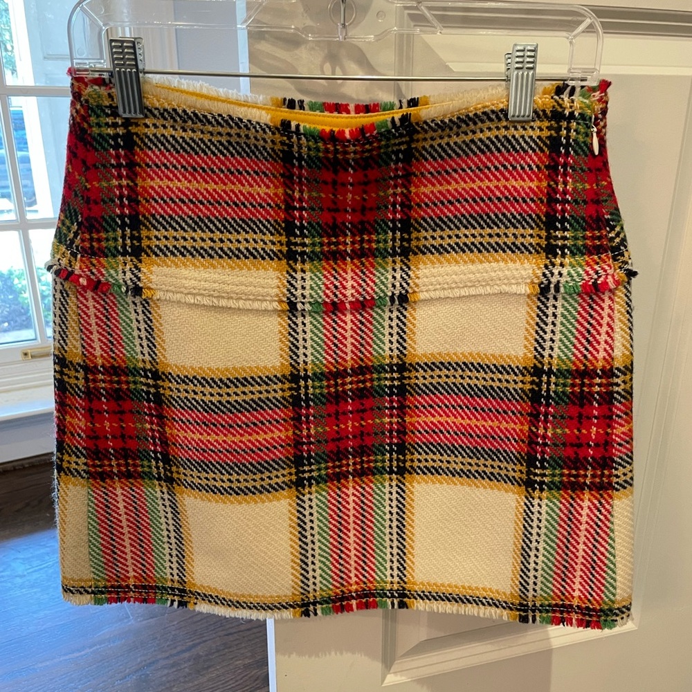Jcrew plaid mini skirt